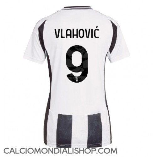 Maglie da calcio Juventus Dusan Vlahovic #9 Prima Maglia Femminile 2024-25 Manica Corta